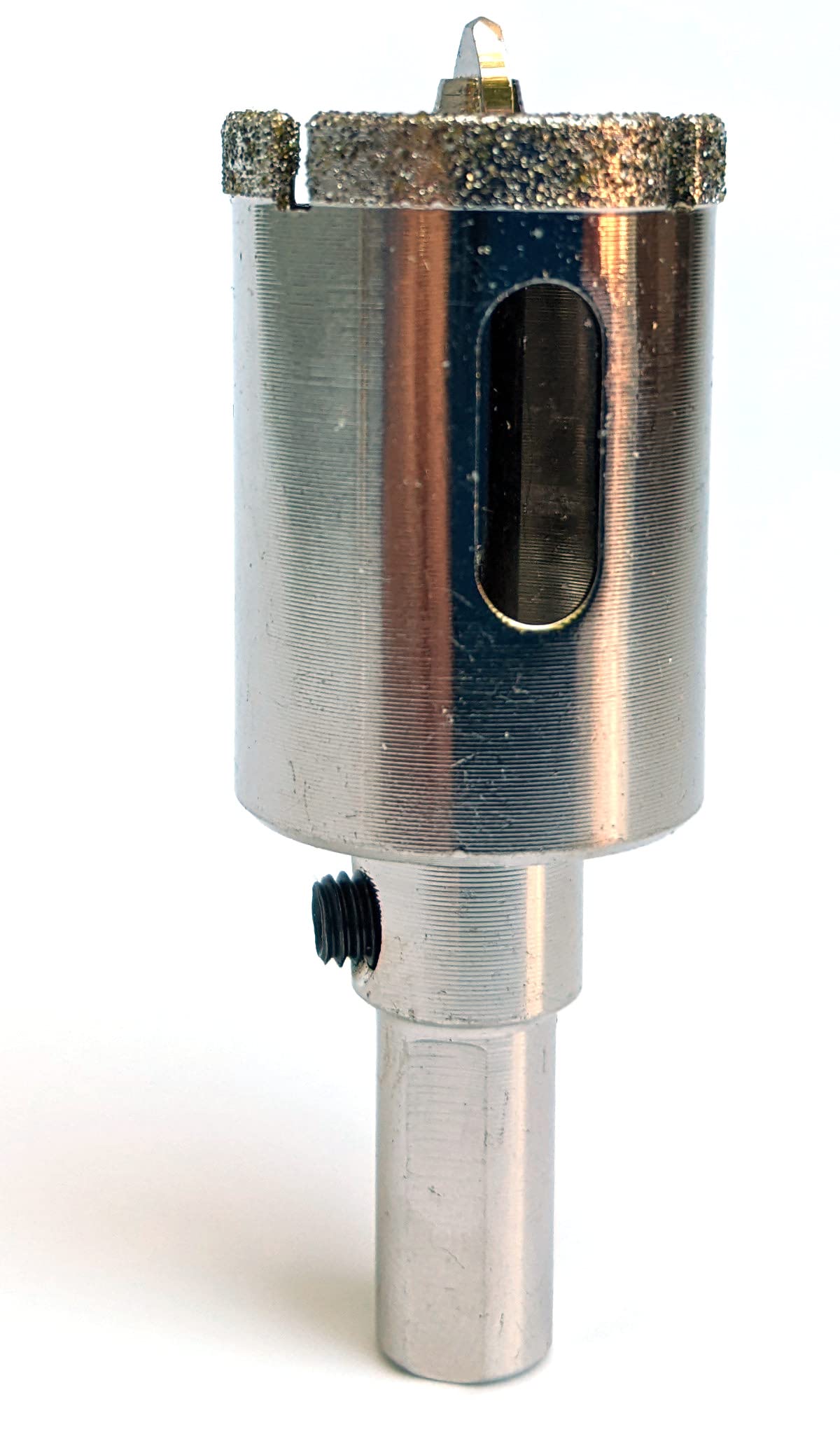 1 inch diamond hole saw with center pilot bit, front view