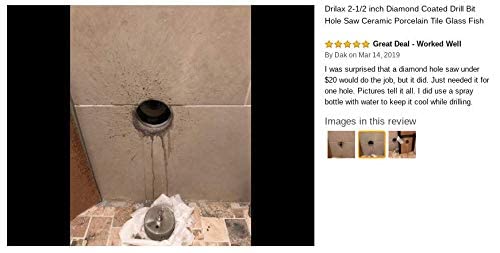 2-1/2 inch Chrome Series Diamond Hole Saw Drill Bit