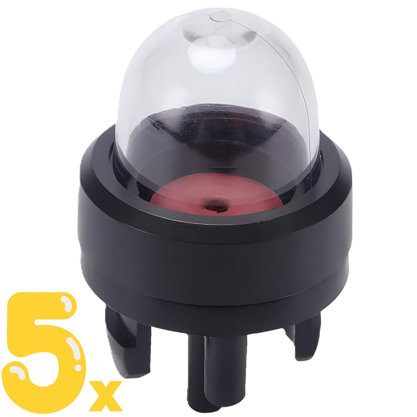 Drilax 5-Pack Small Engine Primer Bulbs – Snap-In Fuel Pump for Trimmers, Blowers & Chainsaws