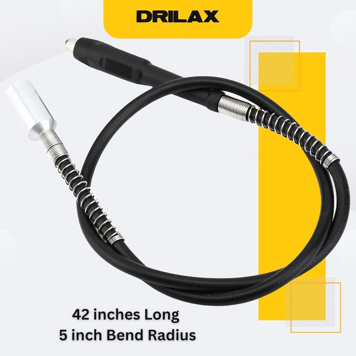 Drilax 42" Flex Shaft Rotary Tool Attachment – Compatible with Dremel for Carving, Engraving & Polishing
