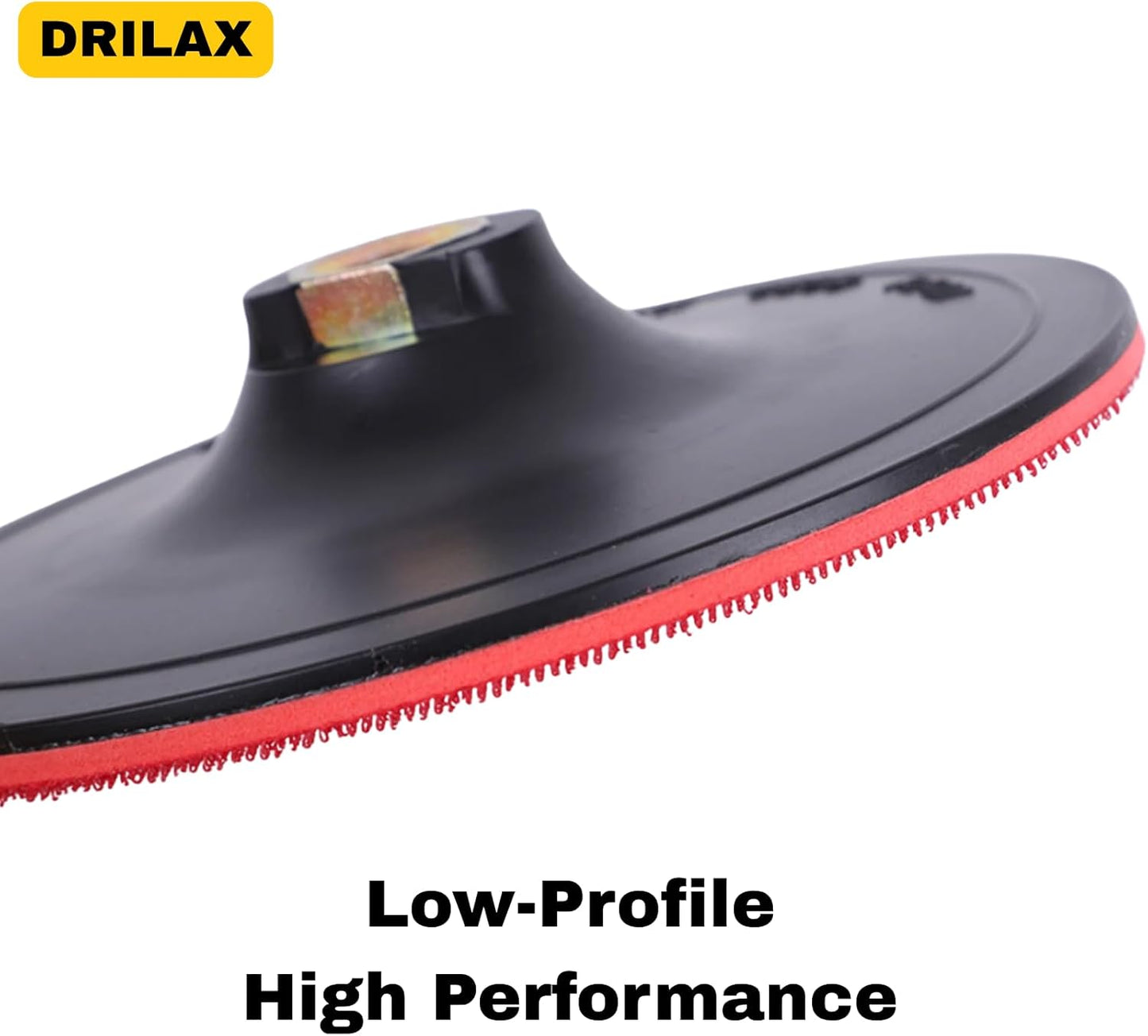 Drilax 5" Hook and Loop Backing Pad | Rigid, Low-Profile | 5/8"-11 Thread Fit