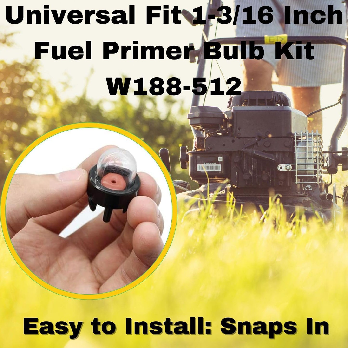 5 Snap in Primer Bulb Fuel Pump Kit For Stihl Ryobi Walbro Husqvarna Poulan Ryobi Homelite Toro Craftsman Blower Weedeater Trimmer 8Z060 Chainsaw Carburetor Sears, Echo, Troy Bilt Brush Cutters drilax-tools