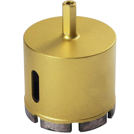 Drilax 2-1/2" Diamond Masonry Hole Saw – Deep Cut Core Bit for Brick, Concrete & Basement Walls – 2" Depth, 3/8" Shank – AC Vents, Conduits, Posts