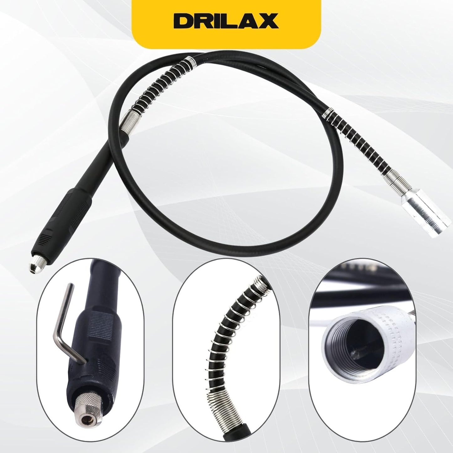 Drilax 42" Flex Shaft Rotary Tool Attachment – Compatible with Dremel for Carving, Engraving & Polishing