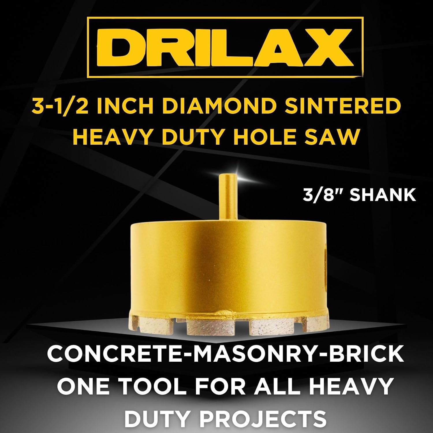 3-1/2 inch Diamond Hole Saw Concrete Heavy Duty Gold Series
