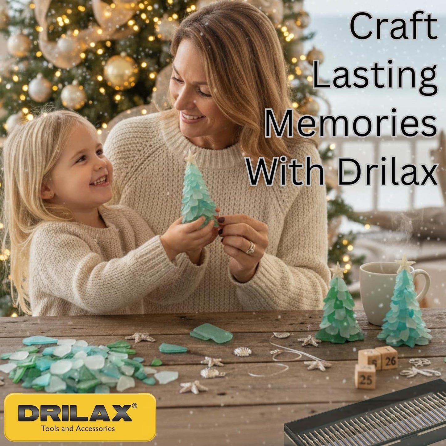 Drilax 30-Piece Diamond Drill Bits – 1mm 2mm 3mm for Sea Glass, Shells, Gemstones & Jewelry Dremel-Compatible