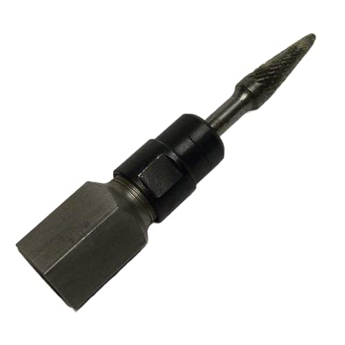 Drilax Flapper Adapter 5/8 UNC Thread with 1/4" Collet - Turns Angle Grinders Into Rotary Tools for Running Carbide Burrs and Flapper Wheels Made in USA Compatible with Dewalt, Makita, Bosch, Metabo drilax-tools