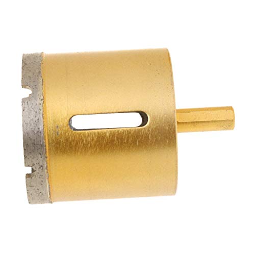 Drilax Diamond Hole Saw Drill Core Bit Heavy Duty Wet and Dry Use 2-3/8 for Brick, Concrete Block, Masonry 3/8 inch Standard Shank