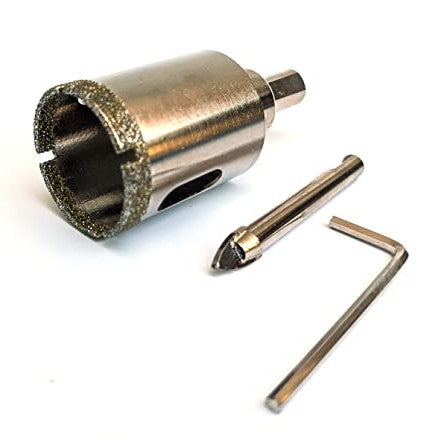 Drilax 1-3/8 Inch Diamond Drill Bit Tile Hole Saw Ceramic Porcelain Quartz Granite Kitchen Bathroom Shower Faucet Installation Inches with Removable Center Pilot Drill Bit Locator Pin Locator drilax-tools