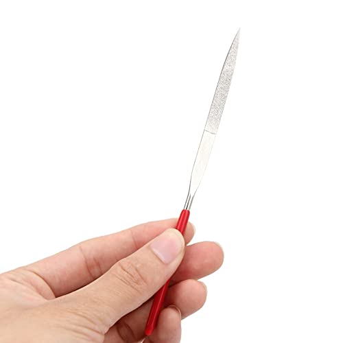 Drilax Diamond Coated Needle File Set 10 Pieces 5-1/2″ Long Sharpening Tool Kit Various Shapes