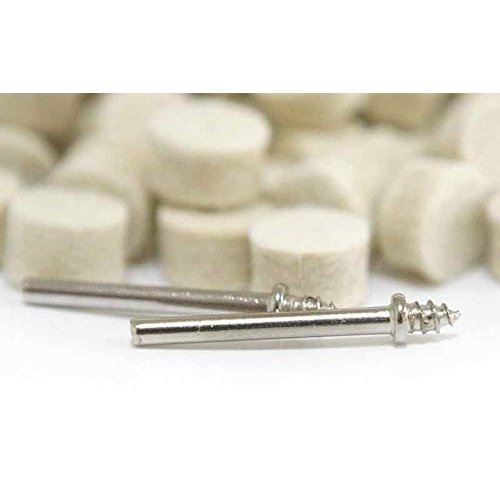 DRILAX 88 Pcs Wool Felt Polishing Buffing Waxing Pad Head Wheel Set Conical Point and Mandrel Kit Fit Dremel Wen Rotary Tools