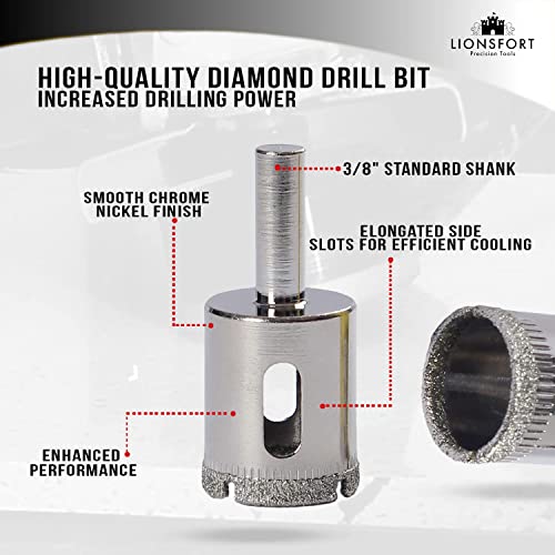 1 Inch Diamond Drill Bit Saw Ceramic Porcelain Glass Quartz Granite Countertop Bottle Tile Hole Cutter