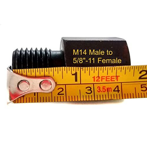 Angle Grinder Attachment Adapter 5/8 inch 11 Female to M14 Male 12,000 RPM Rated Wire Wheel Drill Adaptor Compatible with Dewalt, Makita, Milwaukee, Hitachi, Ryobi Tools