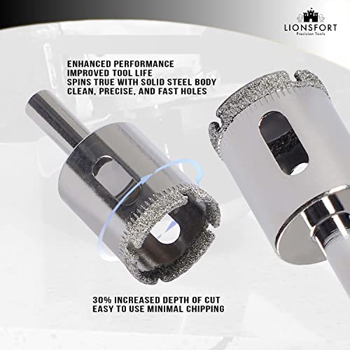 1 Inch Diamond Drill Bit Saw Ceramic Porcelain Glass Quartz Granite Countertop Bottle Tile Hole Cutter