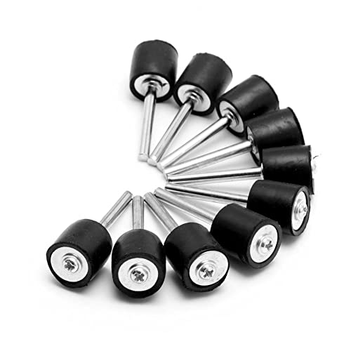 1/2 Drum Mandrels 1/8 Inch Standard Shank Sanding Holder Compatible with Dremel Rotary Tools Adjustable Top Screw Rubber Sander Sleeve Pieces Set 10 Pack