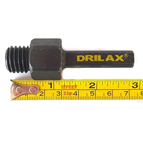 Drilax Core Drill Bit Arbor Adapter for Threaded Diamond Hole Saw 3/8" Triangle to 5/8" 11 Male Drill Sanding Attachment Arbor Shaft Adapter drilax-tools