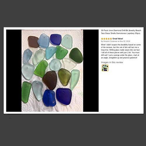 3mm Diamond Drill Bit Jewelry Beach Sea Glass Shells Gemstones 1/8 inch Tip Bur Shank Dremel Compatible Burr Lapidary 30 Pieces Case Set