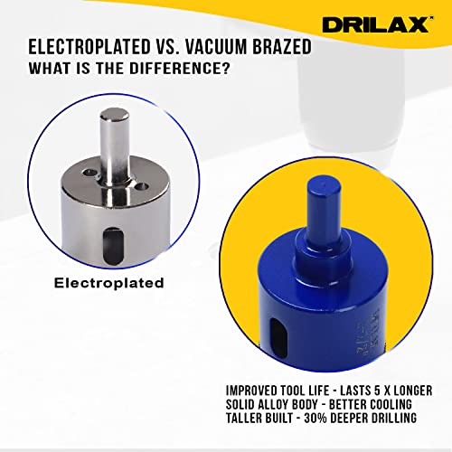 1-1/2 Inch Diamond Hole Saw Drill Bit Cobalt Series Vacuum Brazed