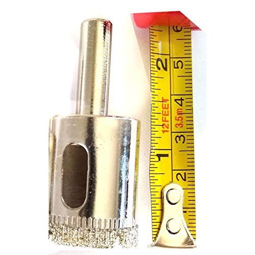 Drilax Diamond Drill Bit Set 1/2 0.5 3/4 0.75 1 inch Tile Saw Kit Ceramic Porcelain Glass Bottle Flower Pot Drain Hole 3 Pieces Pack