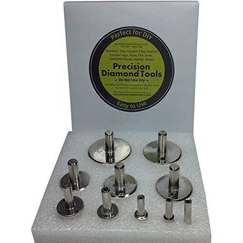 LOT Pcs SET Saw Bit Set 1/4" 2" Inch Granite Glass - Tools 10 Piece Diamond Dust Hole SAW Drill BIT for Ceramic Tile Marble Rock Porcelain