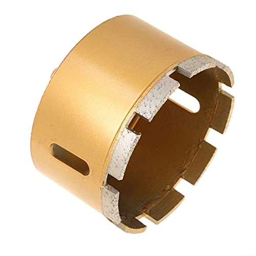 Drilax Diamond Hole Saw Drill Core Bit Heavy Duty Wet and Dry Use 3-1/2 for Brick, Concrete Block, Masonry 2 inches Depth of Cut - 3/8 inch Standard Shank DrilaxHD010090