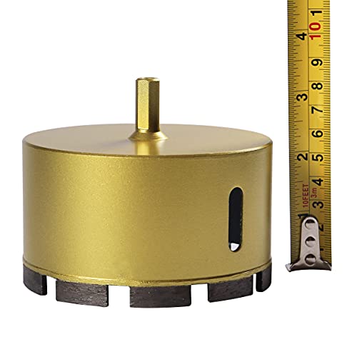 Diamond 4 inch Concrete Hole Saw Masonry Core Drill Bit Heavy Duty for Brick, Cinder Block Standard Shank Drilling Holesaw Tool