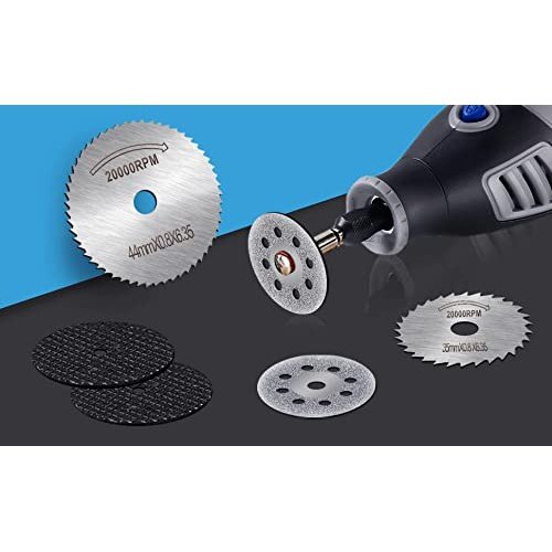 Cutting Wheel Set 30 PCS Fiberglass Reinforced for Rotary Tools Compatible Dremel 426 Blade 1/8’’ Shank Diamond Cut Off Discs HSS Circular Saw Blades with Mandrels