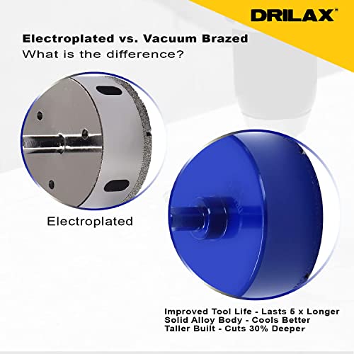 2-1/2 Inch Diamond Hole Saw Drill Bit Cobalt Series Vacuum Brazed