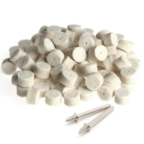 100 Pcs Wool Felt Polishing Pads Dremel Compatible