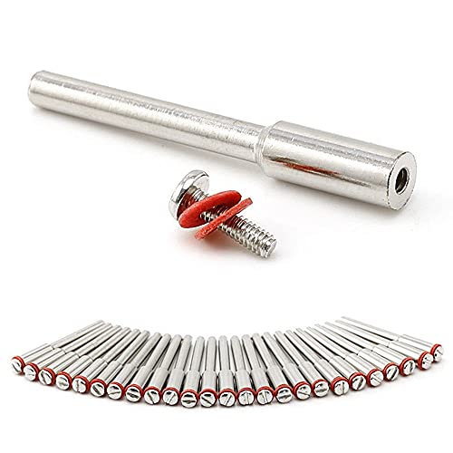 25 Pcs 1/8 inch Rotary Tool Mandrel for Accessories, Discs, and Wheels Stem Connection Compatible with Dremel 402