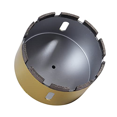 Drilax Diamond Hole Saw Drill Core Bit Heavy Duty Wet and Dry Use 3-1/2 for Brick, Concrete Block, Masonry 2 inches Depth of Cut - 3/8 inch Standard Shank DrilaxHD010090