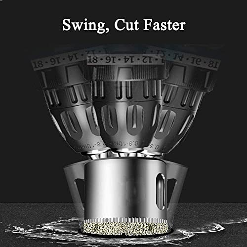 Drilax 1 Inch Diamond Hole Saw Drill Bit Tiles, Quartz, Marble, Granite Countertop, Ceramic, Porcelain Tiles Terra COTA Flower Pot Drain Holes with Removable Center Pilot Drill Bit Locator Pin Locator drilax-tools