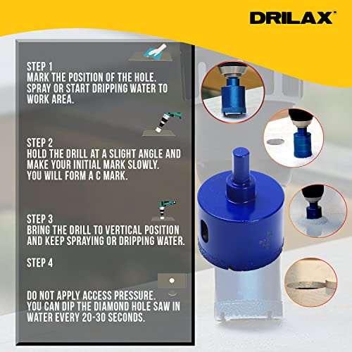 2 Inch Diamond Hole Saw Drill Bit Cobalt Series Vacuum Brazed