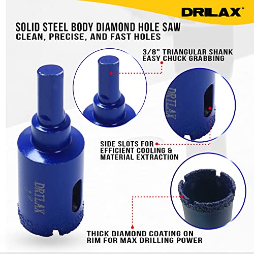 1 Inch Diamond Hole Saw Drill Bit Cobalt Series Vacuum Brazed