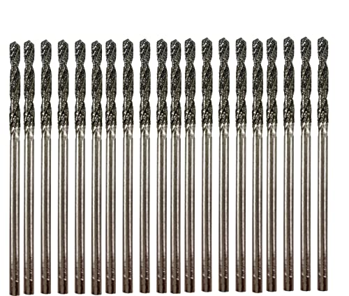 Diamond Drill Bit 2mm Set 20 Pcs Jewelry Beach Sea Glass Shells Gemstones 20 Pieces 2 mm Twist Bits Kit Pack by Drilax