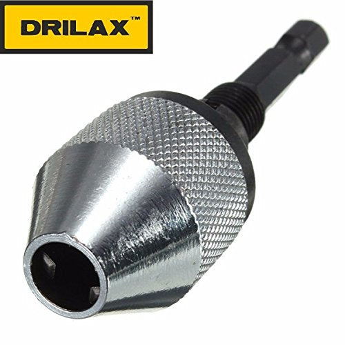 DRILAX Inch Hex Shank 0.3mm to 1/4 inch Keyless Drill Chuck Quick Change Adapter Converter