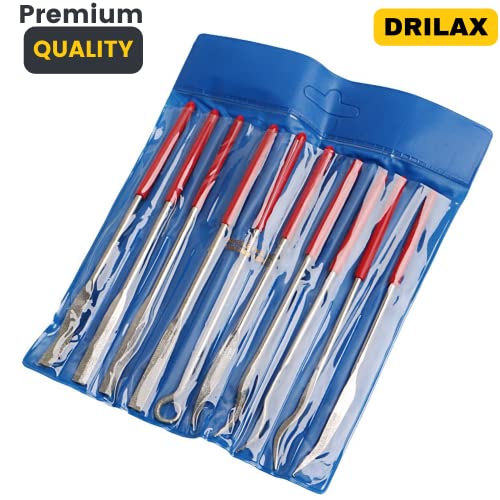 Diamond Coated Curved Needle Riffler File Set 10 Pieces Watch Jewelry Harmonica Glass Work Assorted Mini Metal Jewelers Wood Carving Craft Handy Files Alloy Lapidary Bent Ceramic Tools