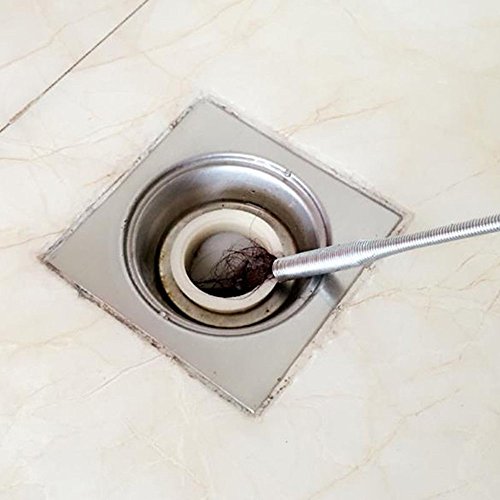 DRILAX drain cleaning tool flexible grabber removing hair clog from bathroom floor drain for easy maintenance