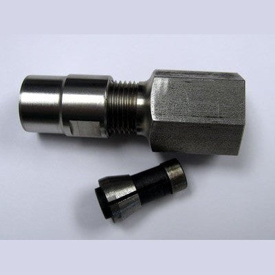 DRILAX flapper adapter showing hex female threaded connector and metal insert