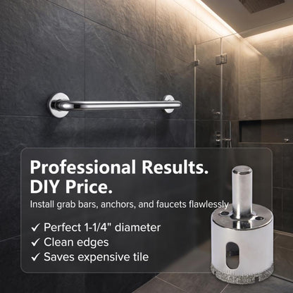 Install grab bars, anchors and faucets
