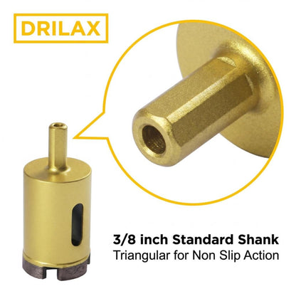 3/8 inch triangular shank for non-slip grip in the chuck