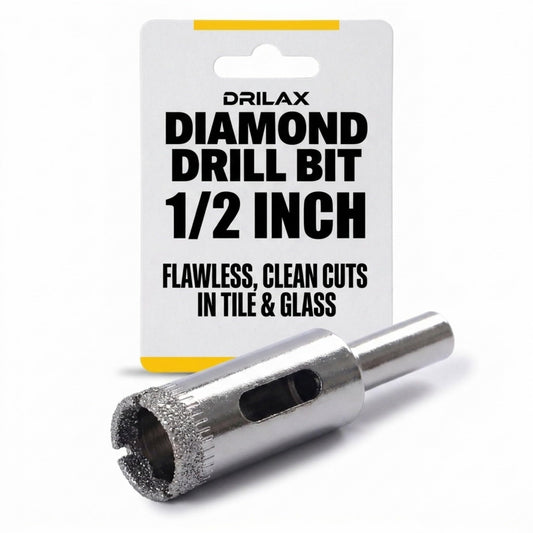 1/2 inch diamond drill bit, clean cuts in tile and glass