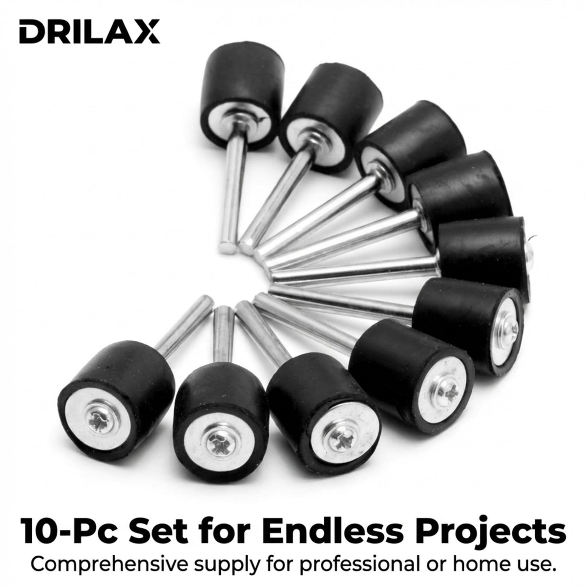 10-piece rubber drum mandrel set