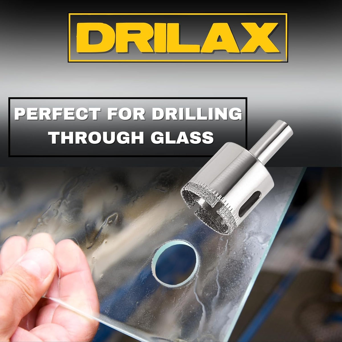 Drilling through glass