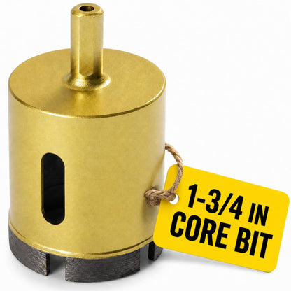 1-3/4 inch masonry diamond core bit with size tag