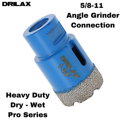 5/8"-11 angle grinder connection, dry or wet