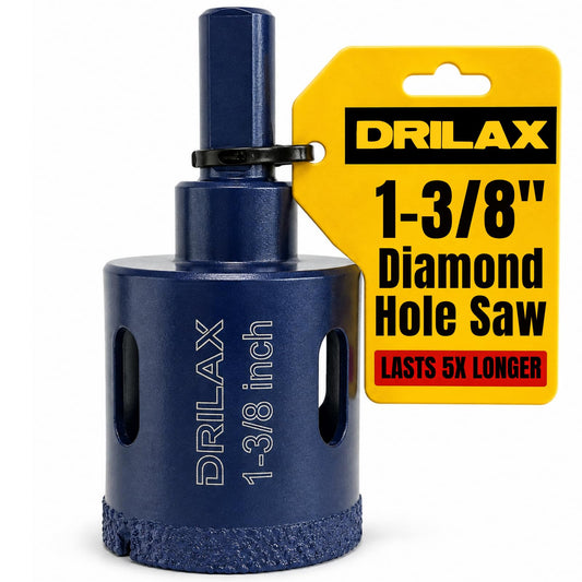1-3/8 inch vacuum brazed diamond hole saw, lasts 5x longer