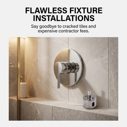 Flawless fixture installation in shower tile