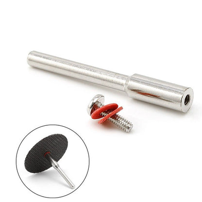Mandrel, screw, washers and cut-off disc