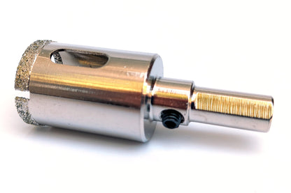 1 inch diamond core bit with triangular 3/8 inch shank and set screw
